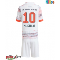 Camiseta Bayern Munich Jamal Musiala #10 Visitante Equipación para niños 2025-26 manga corta (+ pantalones cortos)